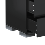 Elegant Modern Nightstand with Metal Legs and 2 Large Storage Drawers