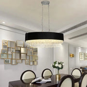 39 inch modern crystal chandelier with velvet anti-glare shade-01