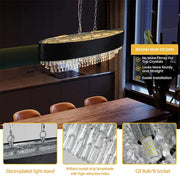 Adjustable chain and downrod system for a large luxury hanging fixture