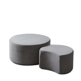 Aura Nesting Full-Foam Coffee Table Set of 2 with Upholstered Corduroy Shell