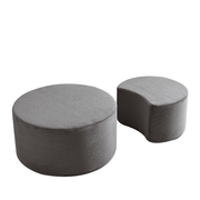Aura Nesting Full-Foam Coffee Table Set of 2 with Upholstered Corduroy Shell
