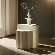 modern coffee table set wavy fiberglass design 01