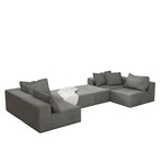 Modular Sectional Sofa Grey Modern Style