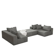Modular Sectional Sofa Grey Modern Style