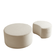 Aura Nesting Full-Foam Coffee Table Set of 2 with Upholstered Corduroy Shell