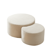 Aura Nesting Full-Foam Coffee Table Set of 2 with Upholstered Corduroy Shell
