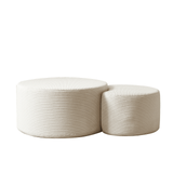 Aura Nesting Full-Foam Coffee Table Set of 2 with Upholstered Corduroy Shell