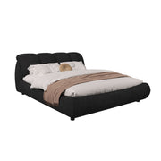 Luxury Queen Upholstered Platform Bed with Oversized Padded Headboard & Solid Wood Frame