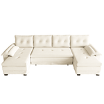 Symmetrical 5-seat Chenille sectional sofa for modern living rooms