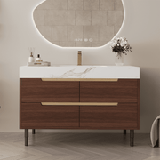Poseidon 35.4-Inch Modern Bathroom Vanity with Undermount Sink & Sintered Stone Top