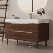 Poseidon 35.4-Inch Modern Bathroom Vanity with Undermount Sink & Sintered Stone Top