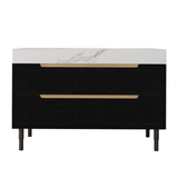 Poseidon 35.4-Inch Modern Bathroom Vanity with Undermount Sink & Sintered Stone Top