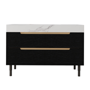 Poseidon 35.4-Inch Modern Bathroom Vanity with Undermount Sink & Sintered Stone Top