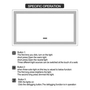 ZEUSFULLY LED Bathroom Mirror 60x 32 Inch with Lights, Anti-Fog & Dimming LED Bathroom Vanity Mirror