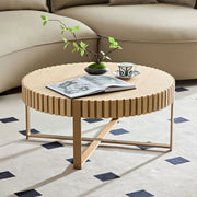Modern Handcraft Drum Coffee Table – 31.5