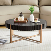 Modern Handcraft Drum Coffee Table – 31.5
