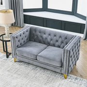 Velvet Sofa for Living Room Grey
