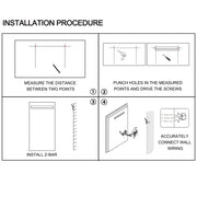 ZEUSFULLY LED Bathroom Mirror 60x 32 Inch with Lights, Anti-Fog & Dimming LED Bathroom Vanity Mirror