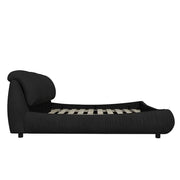 Luxury Queen Upholstered Platform Bed with Oversized Padded Headboard & Solid Wood Frame