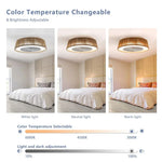 Dimmable LED ceiling fan light with adjustable 3000K to 6500K color temperature