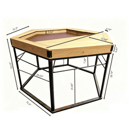 ZEUSFULLY 6-Sided Convertible Board Game & Dining Table for 4-6 Players with 54