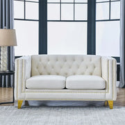 Velvet Sofa with Metal Legs